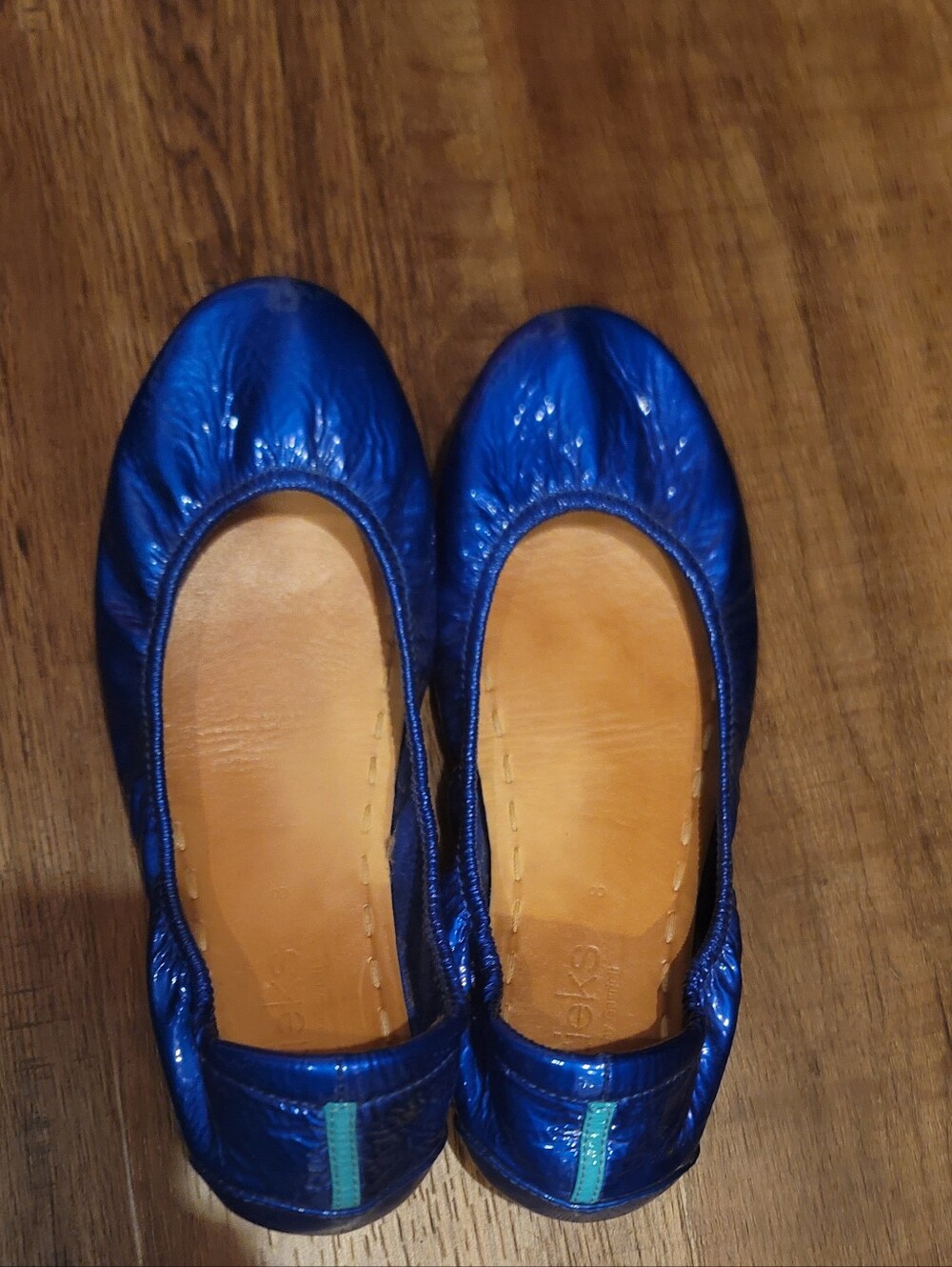 Blue Metallic Women's Ballet TIEK Flats